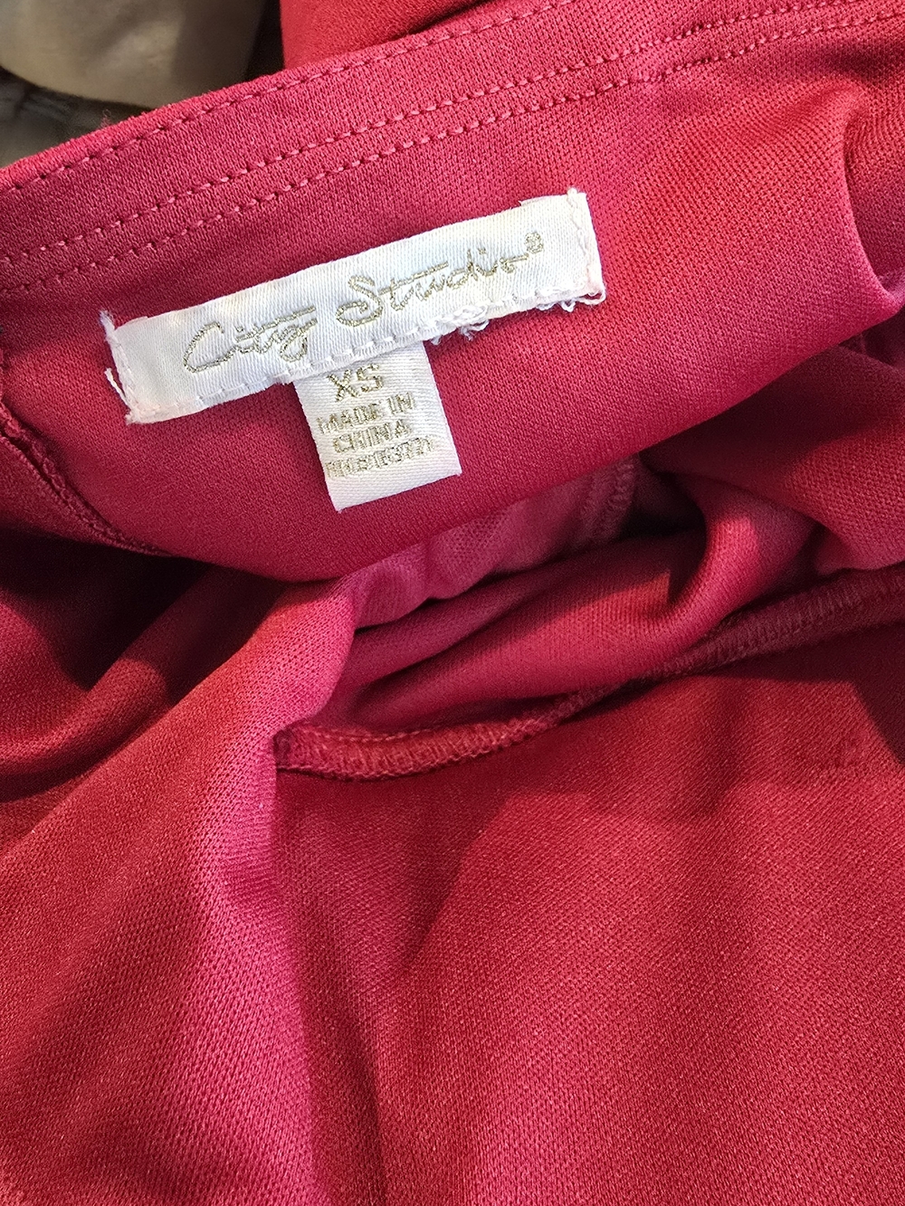 NWT Rhinestone Strap Fit & Flare Mini Dress Raspberry Red XS - Picture 9 of 9